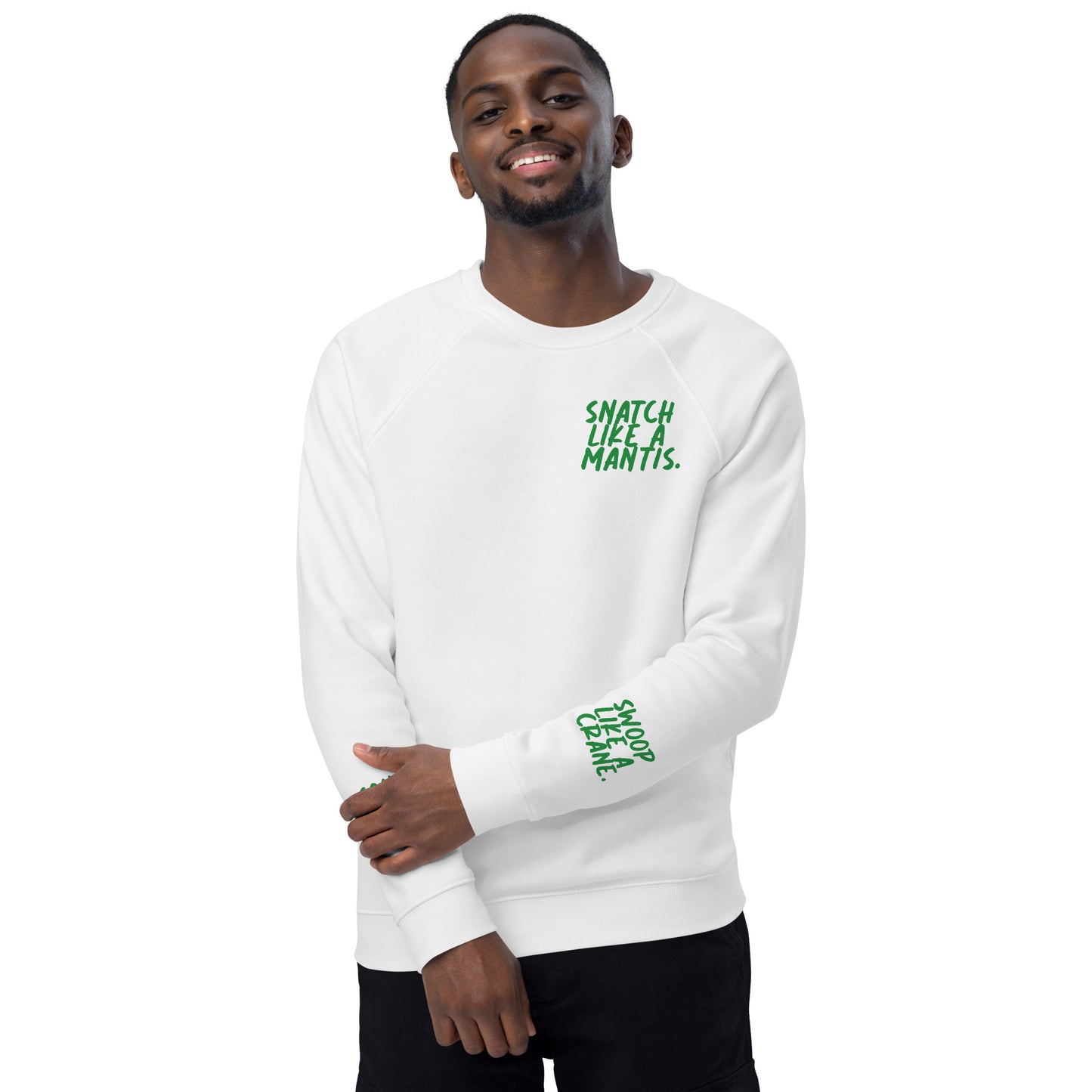 Unisex organic raglan sweatshirt