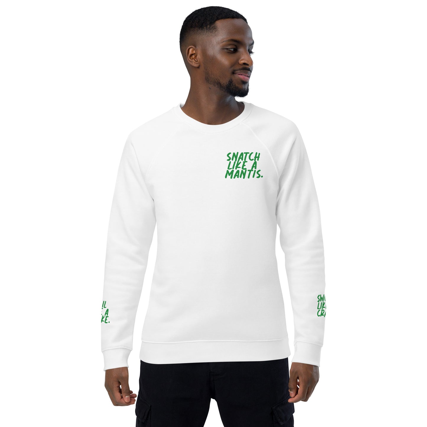 Unisex organic raglan sweatshirt