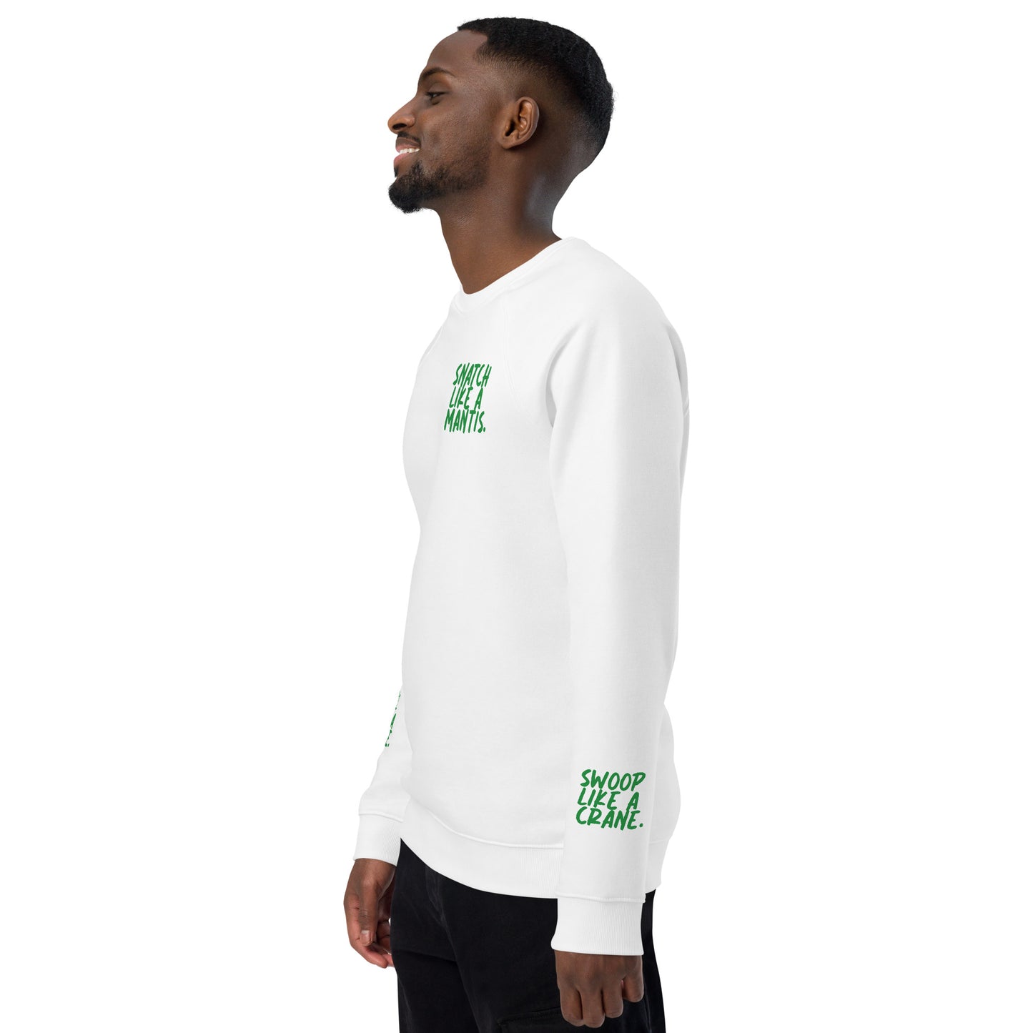 Unisex organic raglan sweatshirt