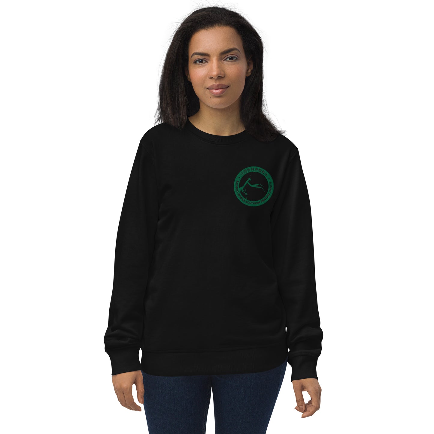 Unisex embroidered organic sweatshirt